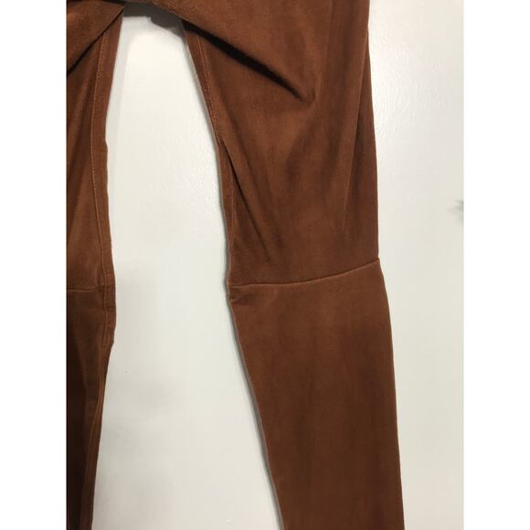 New Maje Women's 38 Pants Suede Leather Camel Brown Durable Versatile US Medium - Picture 12 of 15